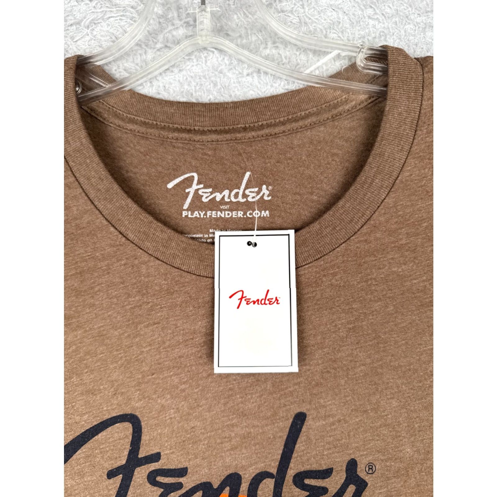 Fender Fender Shirt Men 2XL Brown Spirit Of Rock And Roll Guitar T-Shirt 2XL Mens Summer All Seasons Rock Beach Sunset Tags Size US XXL / EU 58 / 5 - 7 Thumbnail