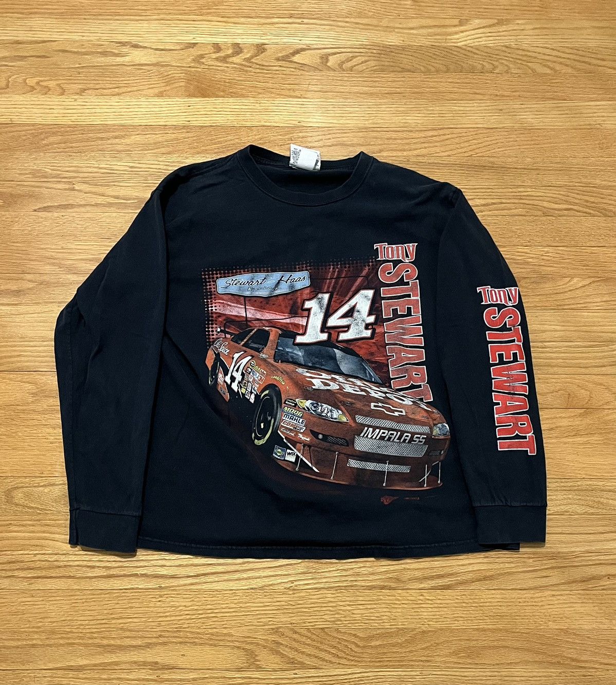 NASCAR × Vintage Vintage Boxy Black Nascar Racing Longsleeve Y2K grunge Size US L / EU 52-54 / 3 - 1 Thumbnail