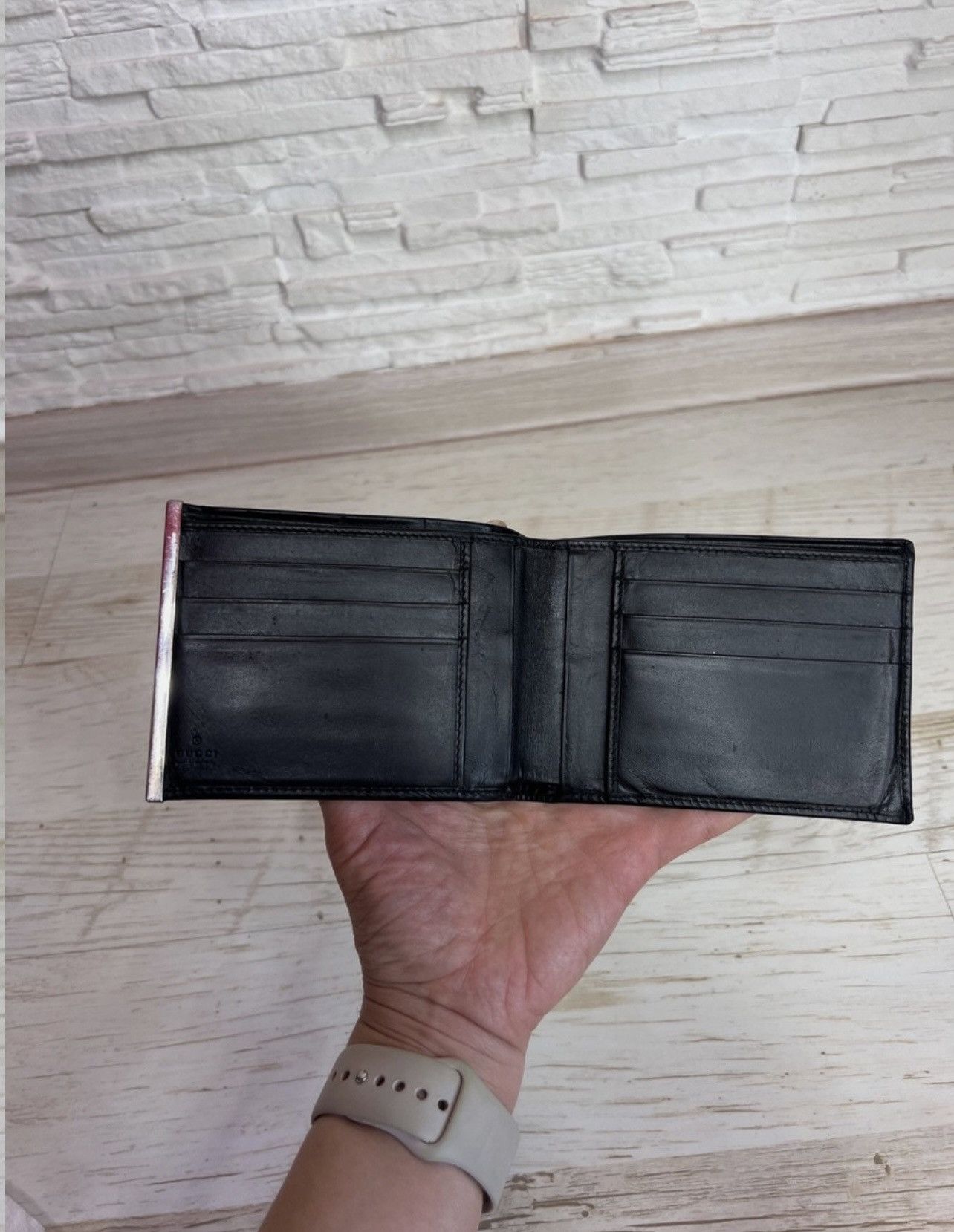 Gucci Gucci leather bifold wallet mens black Size ONE SIZE - 3 Thumbnail