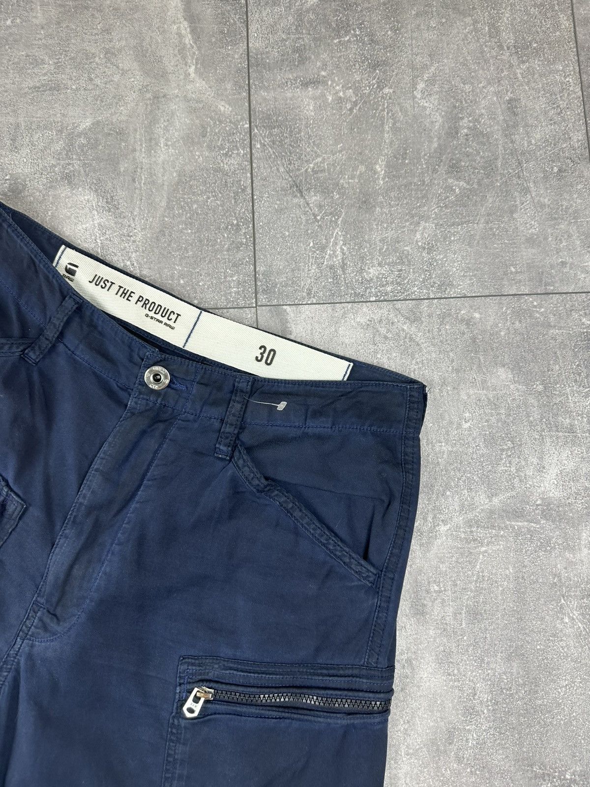 G-Star G Star Raw Japanese Navy Blue Faded Cargo Short Size US 30 / EU 46 - 8 Thumbnail