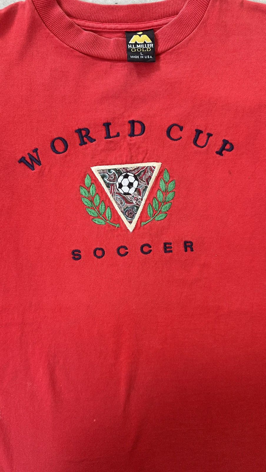 Vintage VINTAGE WORLD CUP SOCCER MILLER GOLD TEE Size US M / EU 48-50 / 2 - 2 Thumbnail