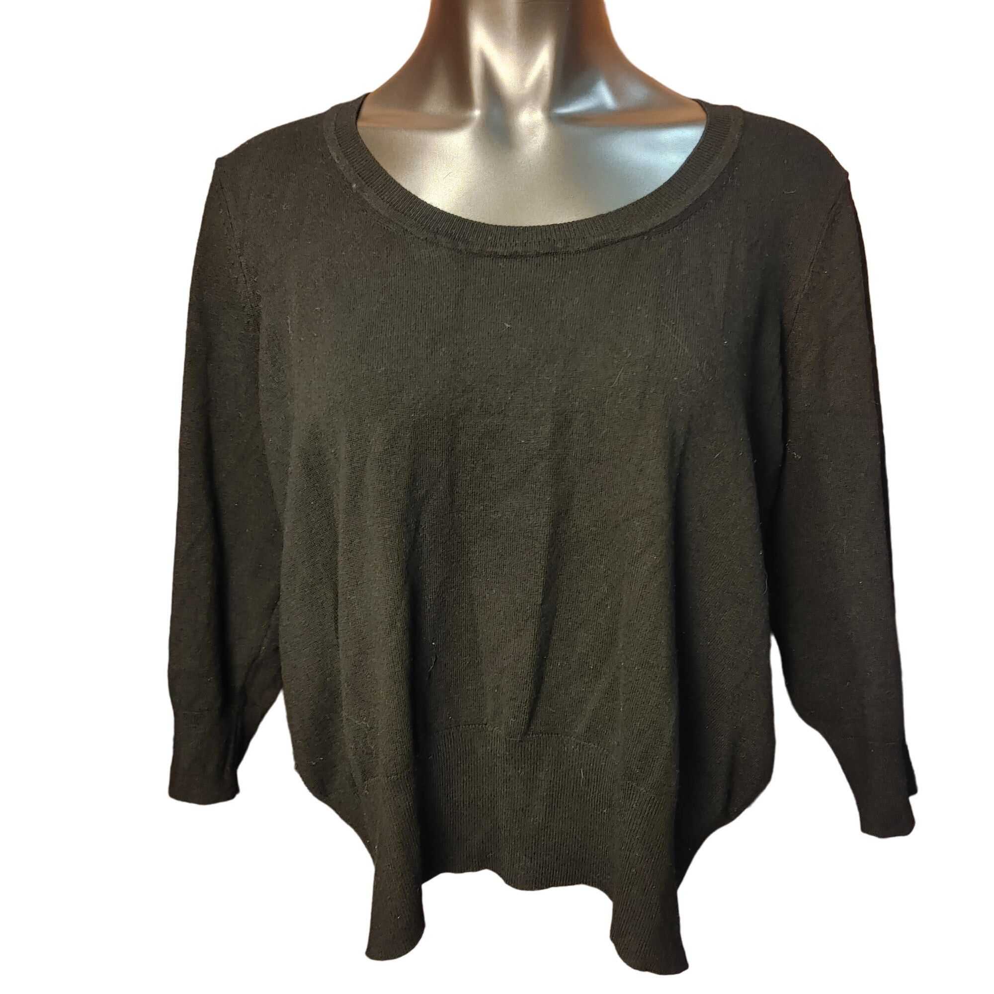 Other Rox & Ali Women's Black Relaxed Fit Round Neck Long Sleeve T Size XXL / US 16-18 / IT 52-54 - 1 Thumbnail