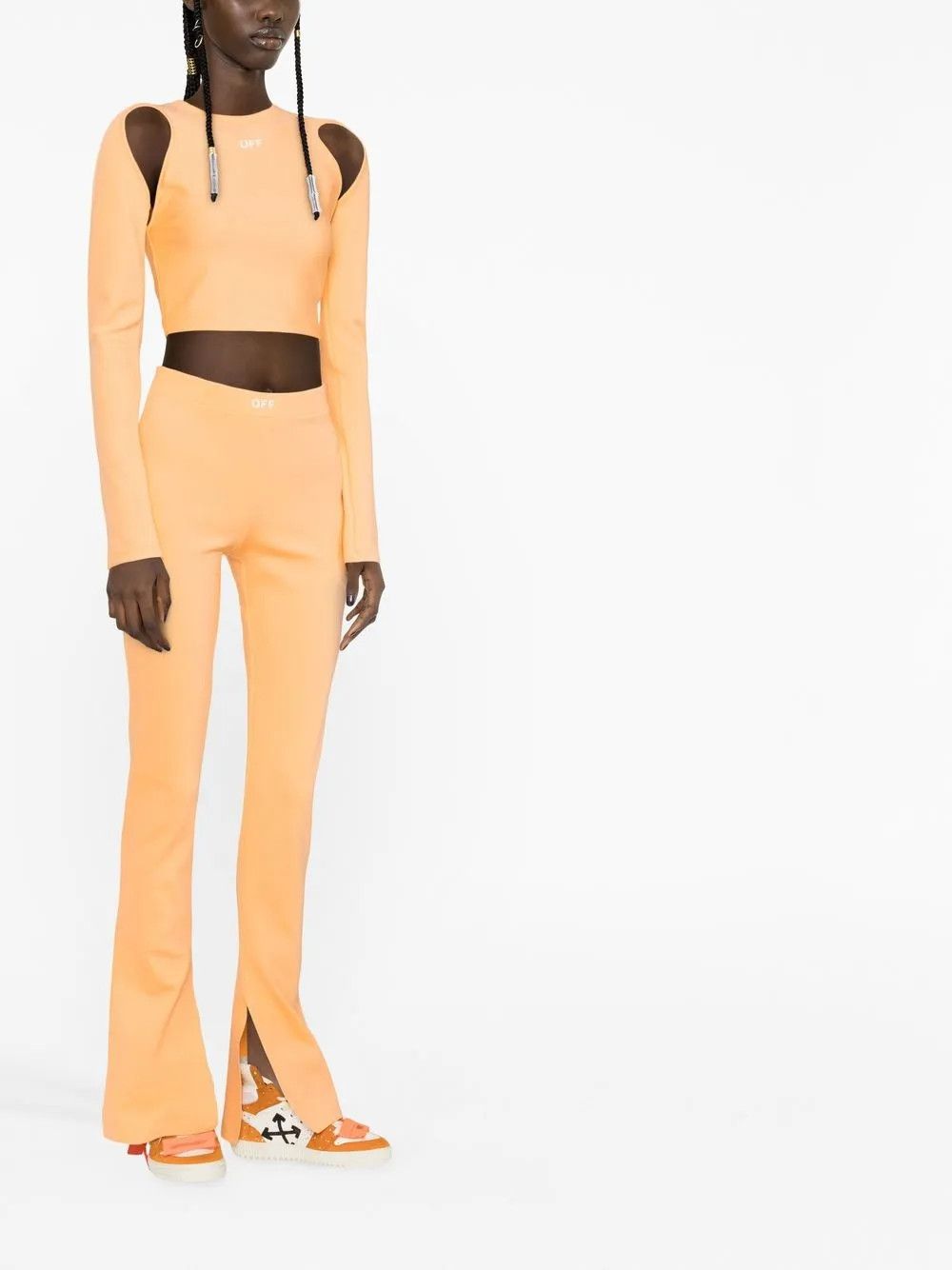 Off-White o1y1225 Sweatpant in Orange Size 27" / US 4 / IT 40 - 2 Thumbnail