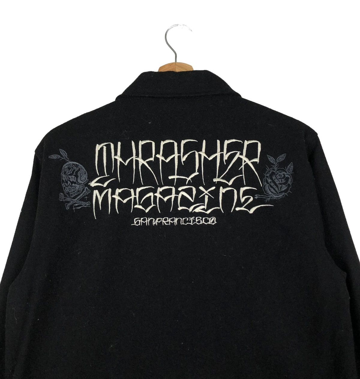 Japanese Brand 🔥VINTAGE BIKER JACKET SKATE THRASHER BIG LOGO PUNK DESIGN Size US M / EU 48-50 / 2 - 2 Thumbnail