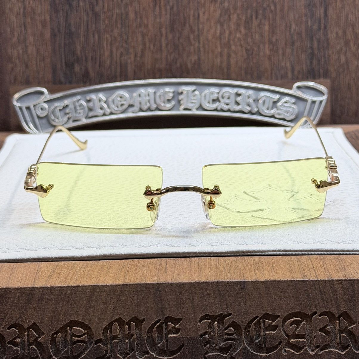 Chrome Hearts Chrome Hearts SOLID GOLD Hellz Bellz Sunglasses Size ONE SIZE - 4 Thumbnail