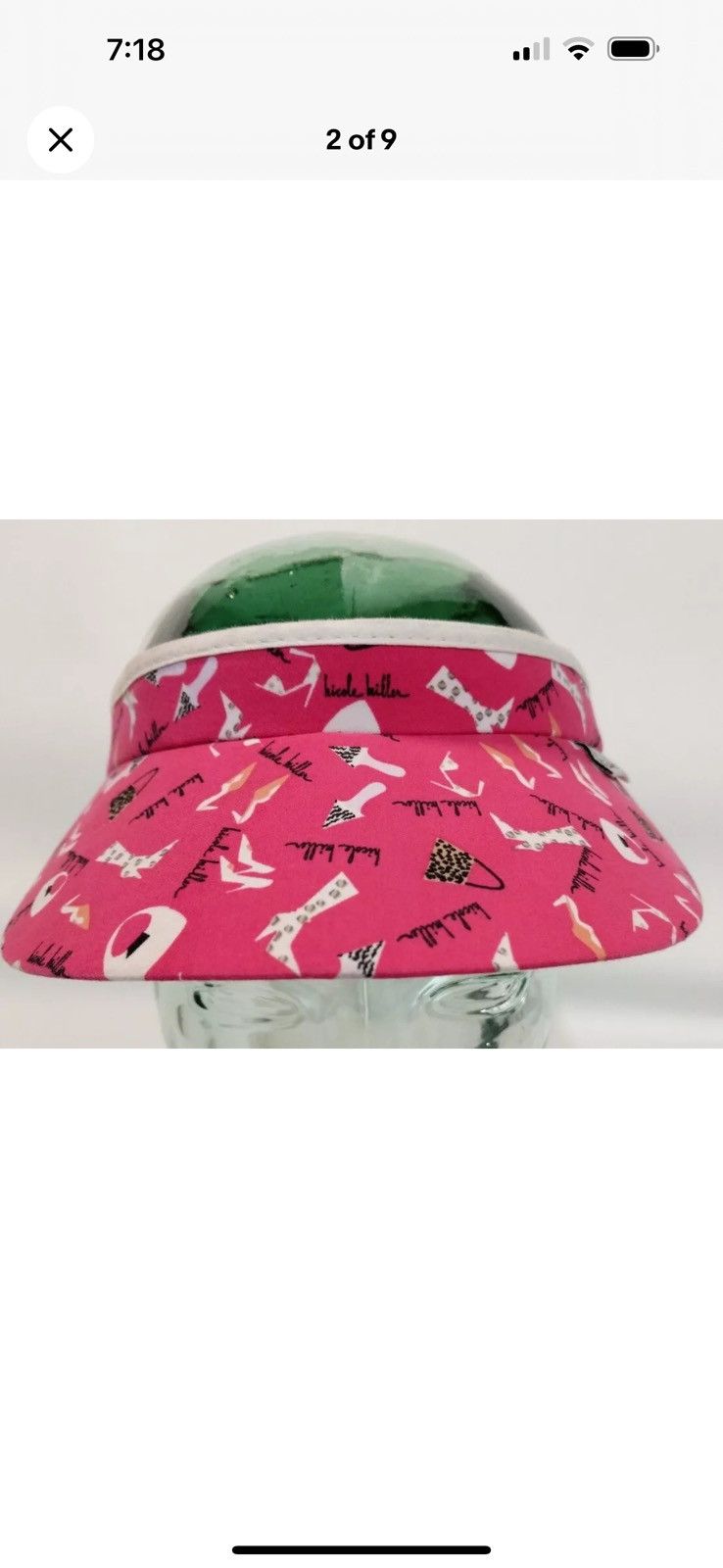 Nicole Miller Nicole Miller Tennis Coil Visor Size ONE SIZE - 2 Thumbnail
