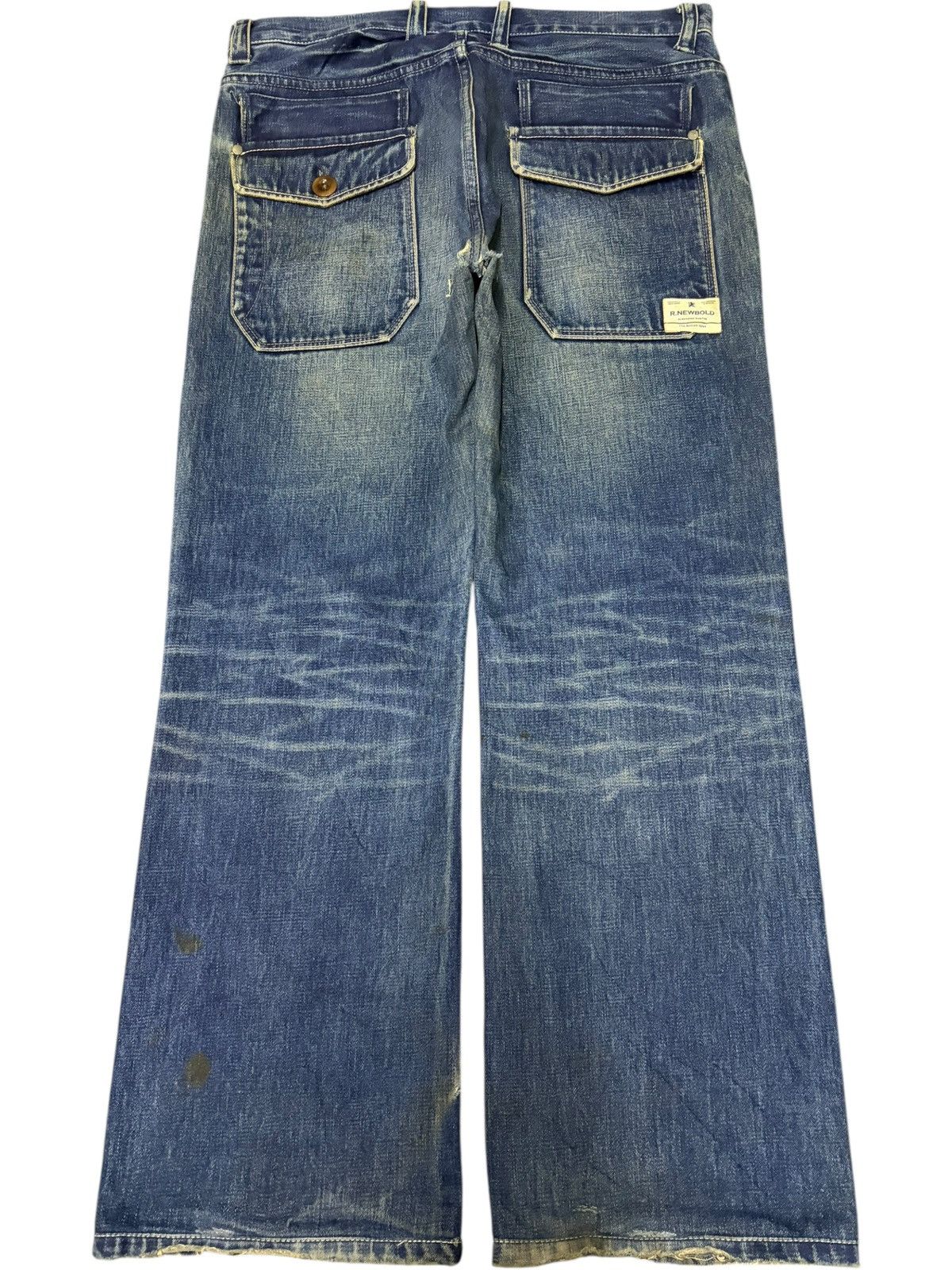 R.Newbold Vintage R Newbold Mud Wash Tactical Style Distress Jeans Size US 31 - 2 Thumbnail