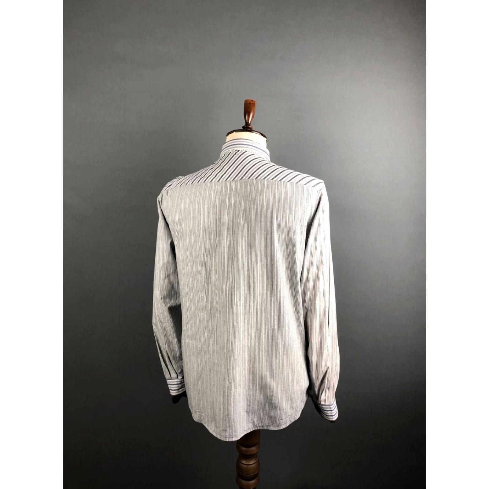 Desigual Desigual Shirt Size L Gray Cotton Striped Men's Size US L / EU 52-54 / 3 - 3 Thumbnail