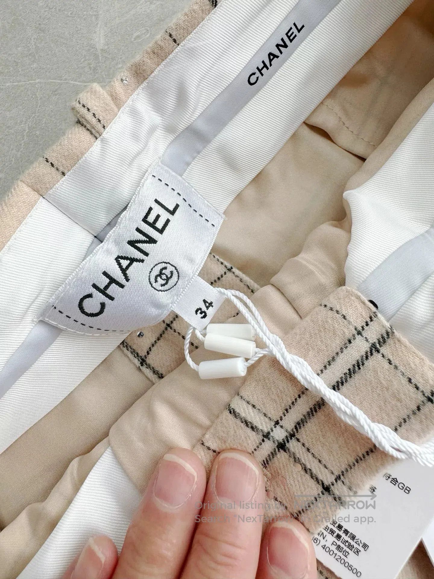 Chanel Chanel 21B Plaid Wide-Leg Pants. Size 33" - 3 Thumbnail
