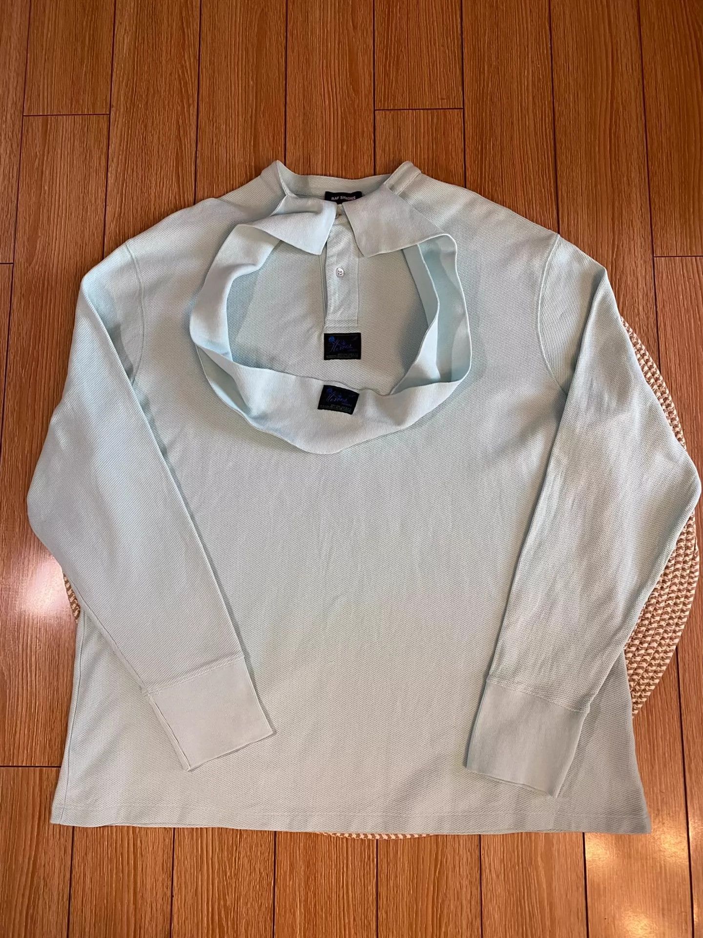 Raf Simons Raf Simons 21AW deconstructs polo waffle hoodie -DMC Size US M / EU 48-50 / 2 - 1 Thumbnail