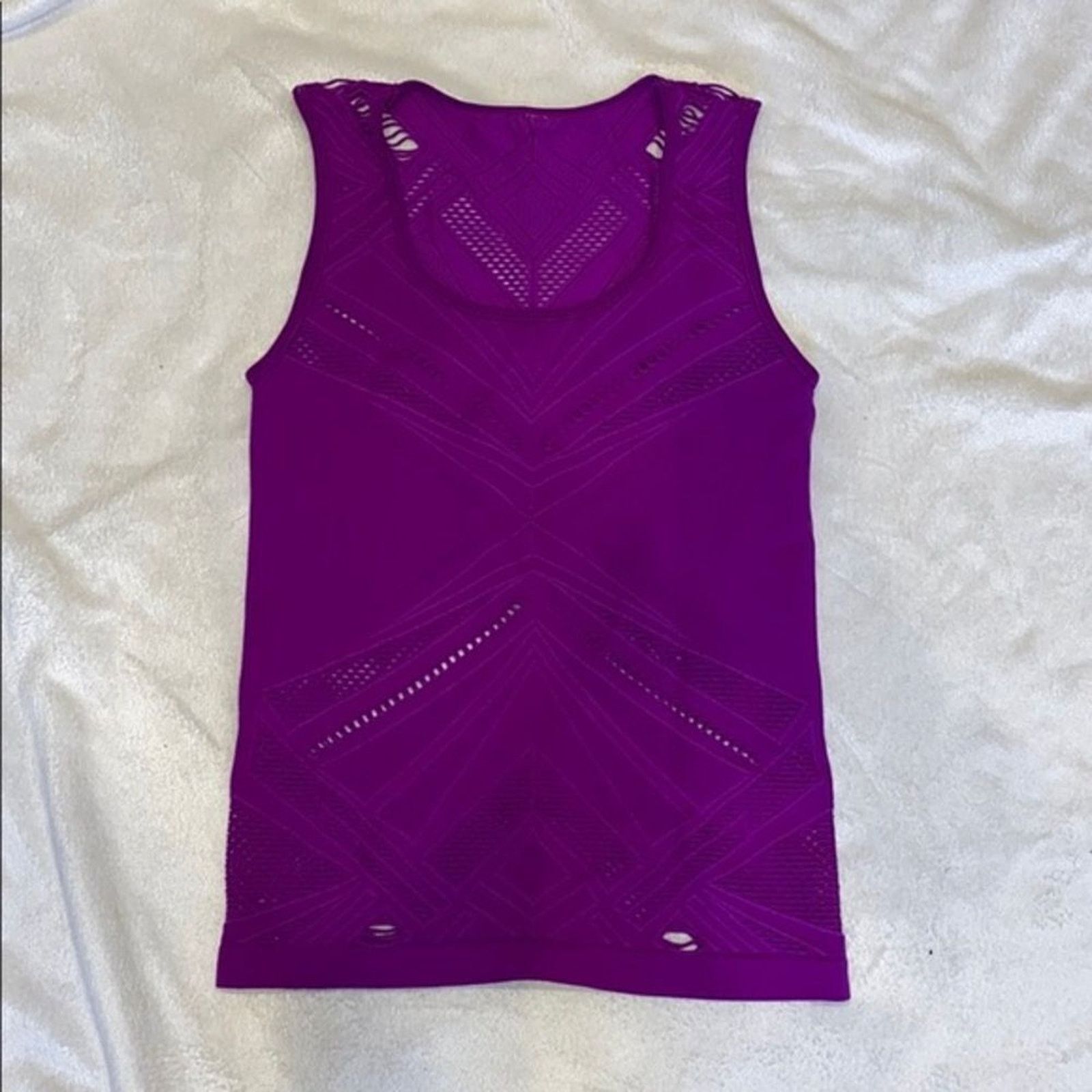 Fabletics Fabletics Purple Mesh Seamless Tank Top | Sz S (NO TAG) Size S / US 4 / IT 40 - 2 Thumbnail