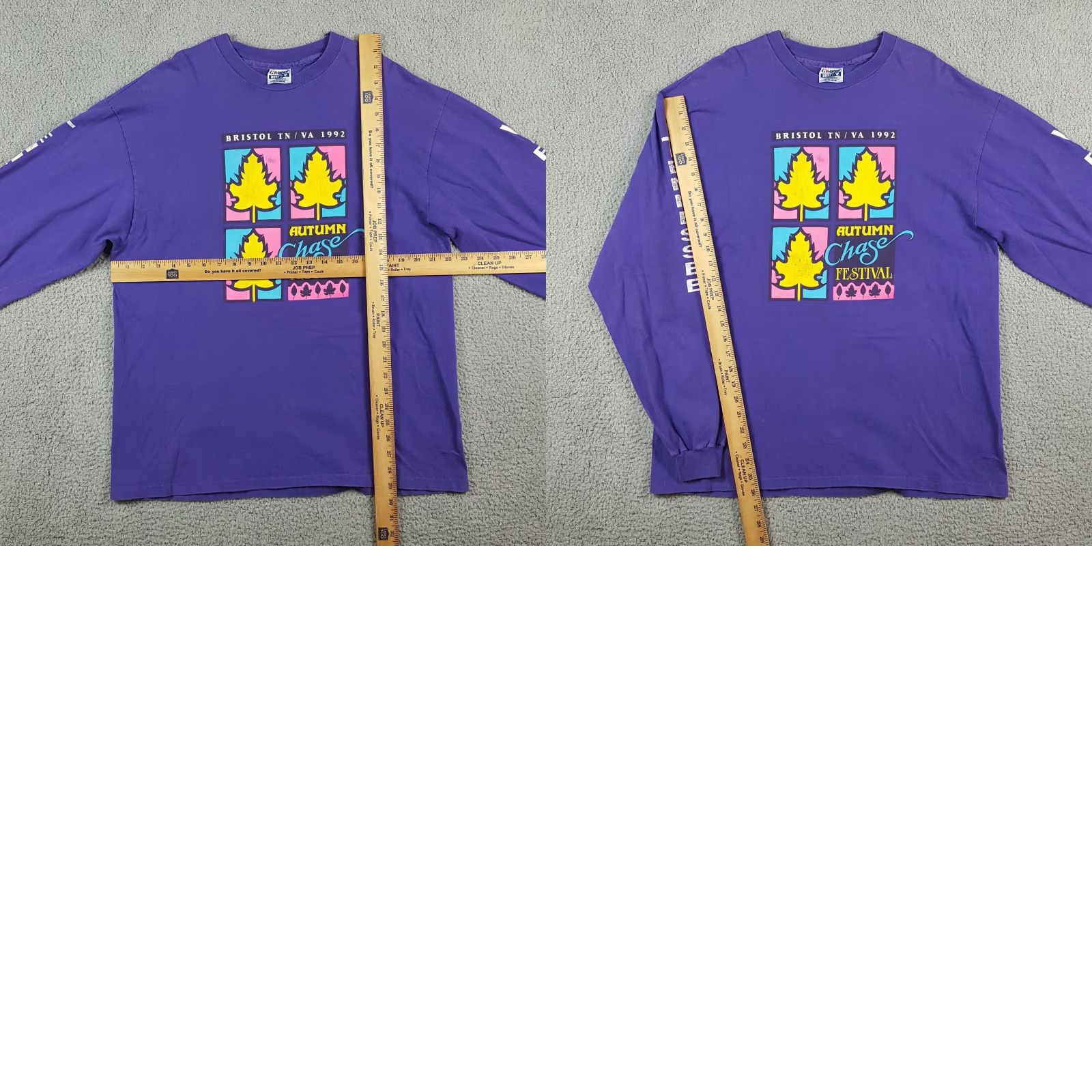 Hanes Vintage Hanes 90s T-Shirt Men XL Autumn Festival Nature Cotton Purple Y2K Vintage Outdoor Market Size US XL / EU 56 / 4 - 8 Thumbnail