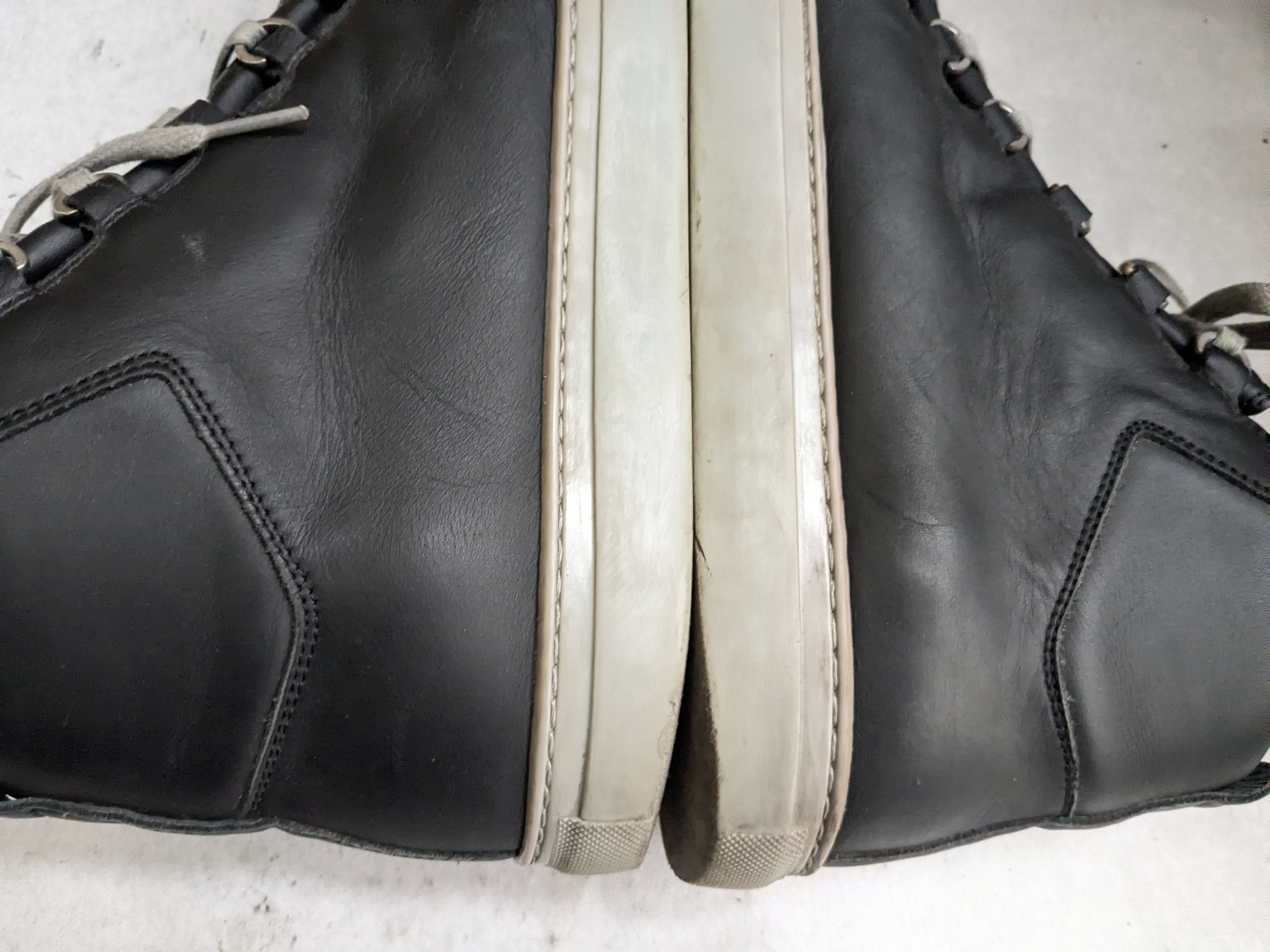 Balenciaga Balenciaga Arena Sneakers Black Gray 13 High Tops Leather Size US 13 / EU 46 - 7 Thumbnail