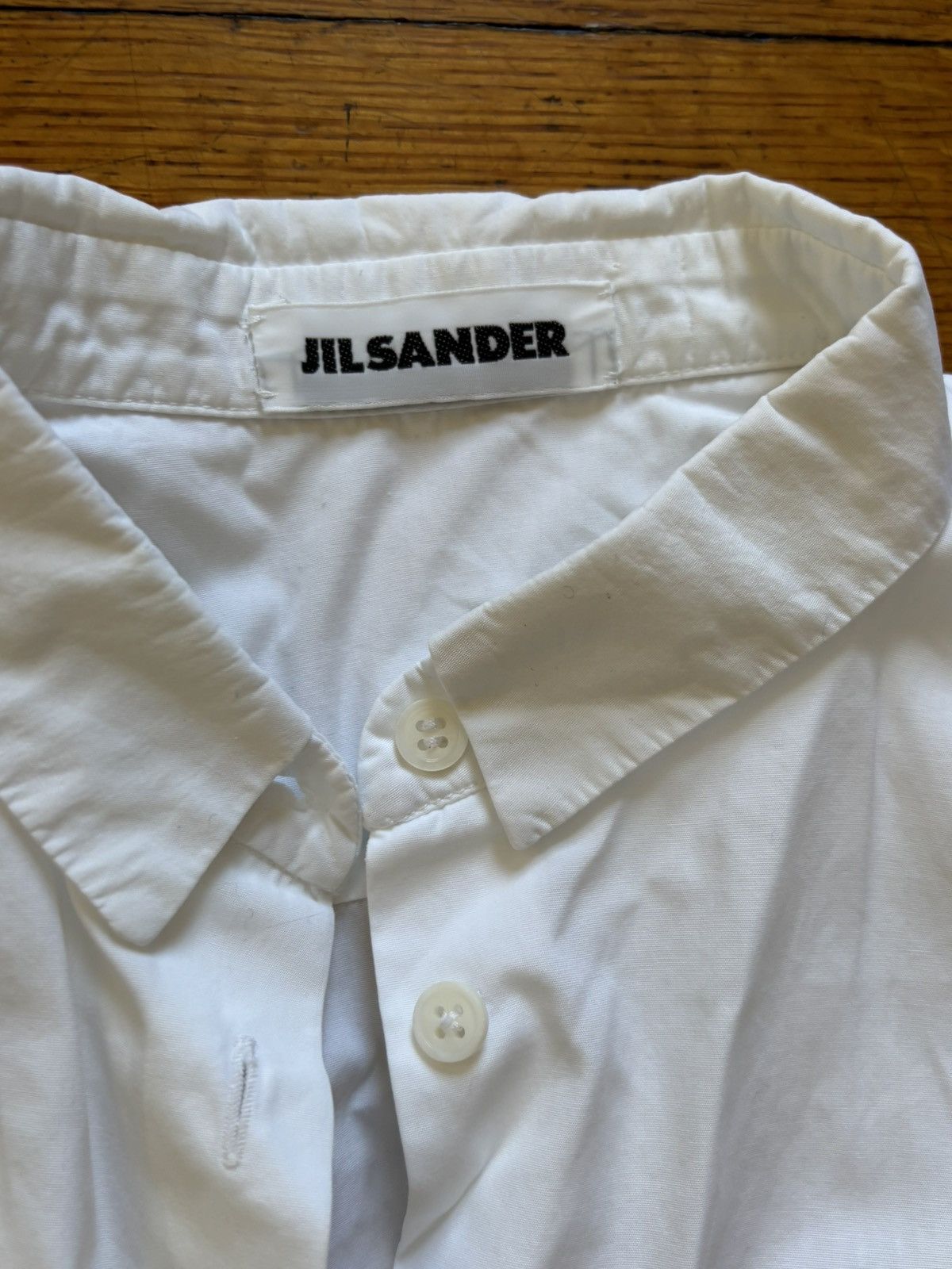 Jil Sander Jil Sander white XS/S fine cotton women's shirt Size S / US 4 / IT 40 - 3 Thumbnail