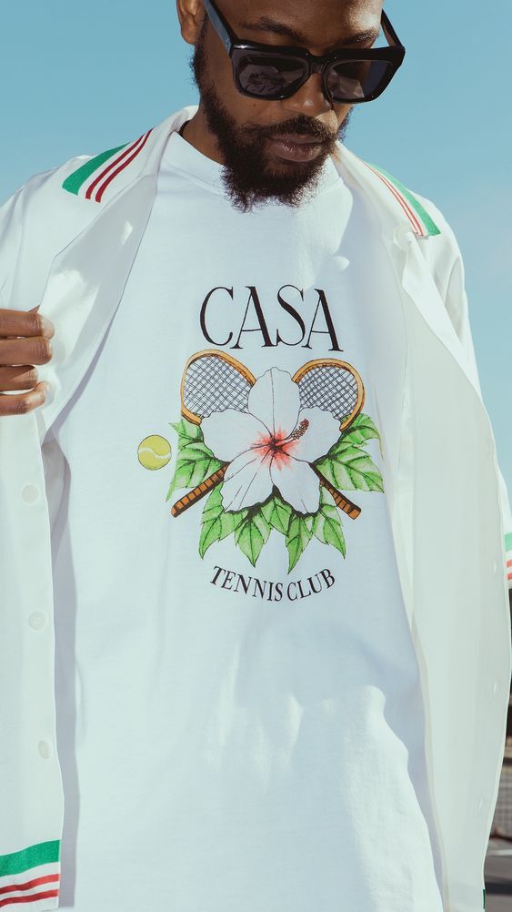 Casablanca White Floral Tennis Club Sweatshirt Size XS / US 0-2 / IT 36-38 - 2 Thumbnail