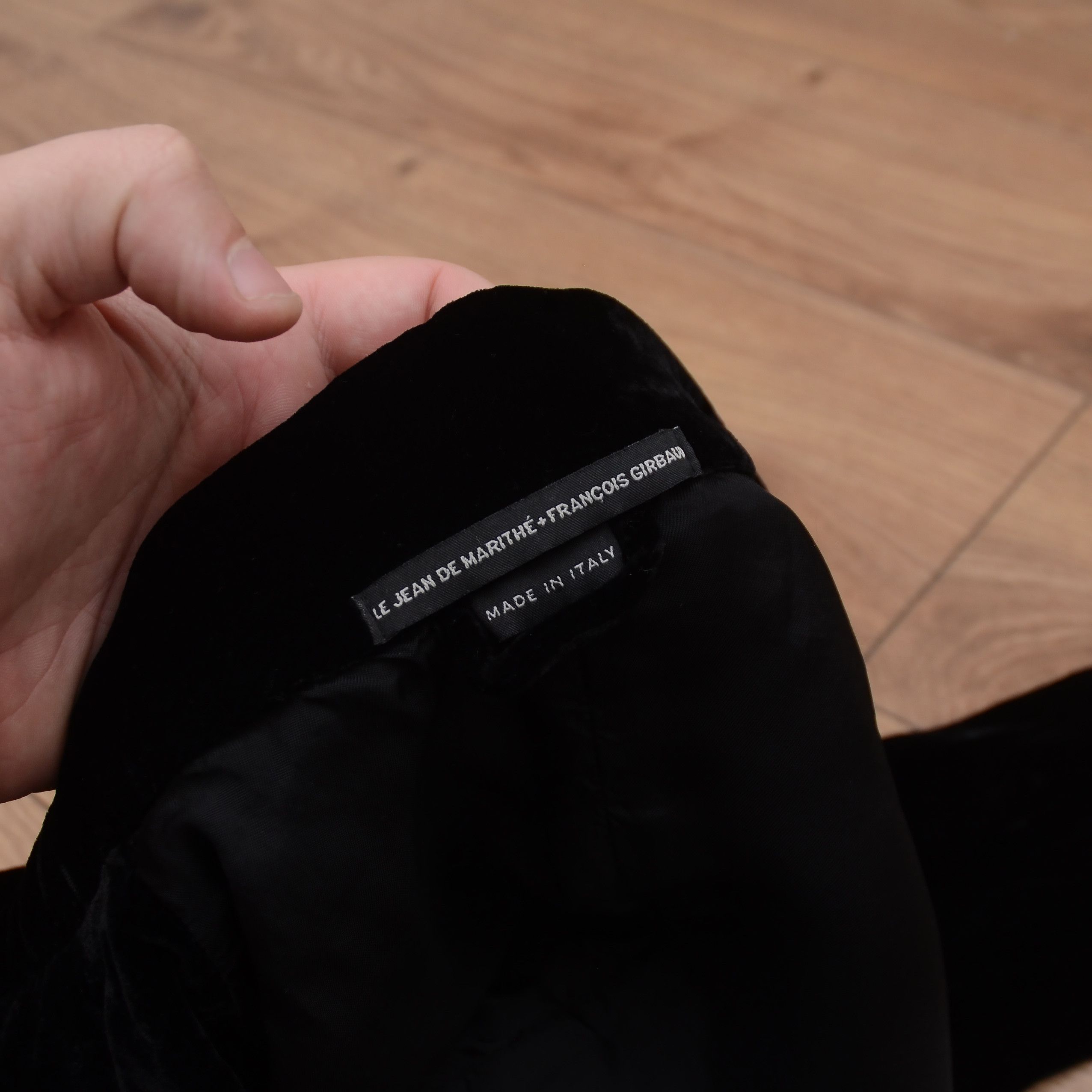 Marithe + Francois Girbaud Rare Marithé François Girbaud Black Silk Velvet Blazer Size S / US 4 / IT 40 - 15 Thumbnail