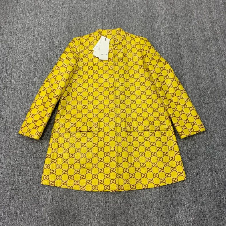 Gucci Gucci Yellow GG Print Coat with Tags- DMC Size US S / EU 44-46 / 1 - 1 Thumbnail
