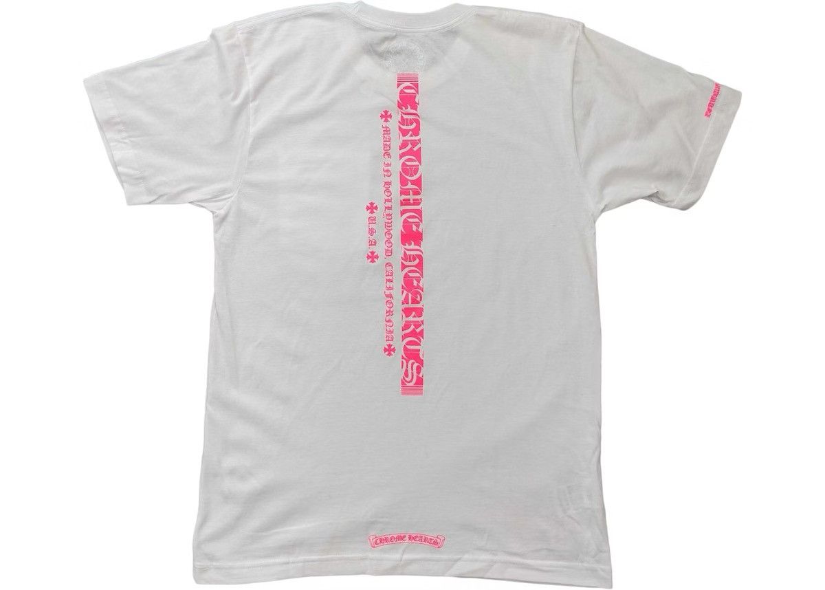 Chrome Hearts Chrome Hearts White/Pink Tracks Pocket Tee Size US XL / EU 56 / 4 - 2 Thumbnail