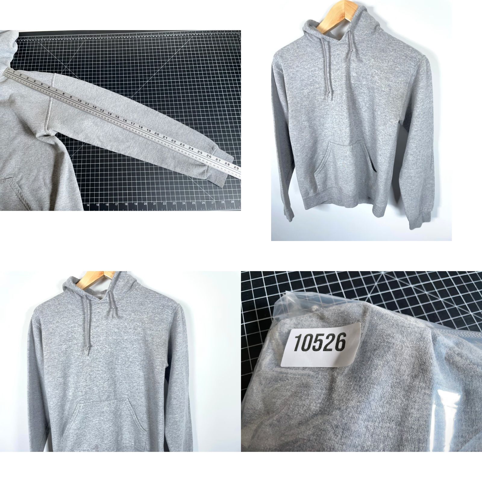 Vintage VINTAGE 90s Pullover Hoodie Shirt Adult Small Heather Gray Cotton Polyester Fleece Logo Tubular Lightweight Size US S / EU 44-46 / 1 - 8 Thumbnail