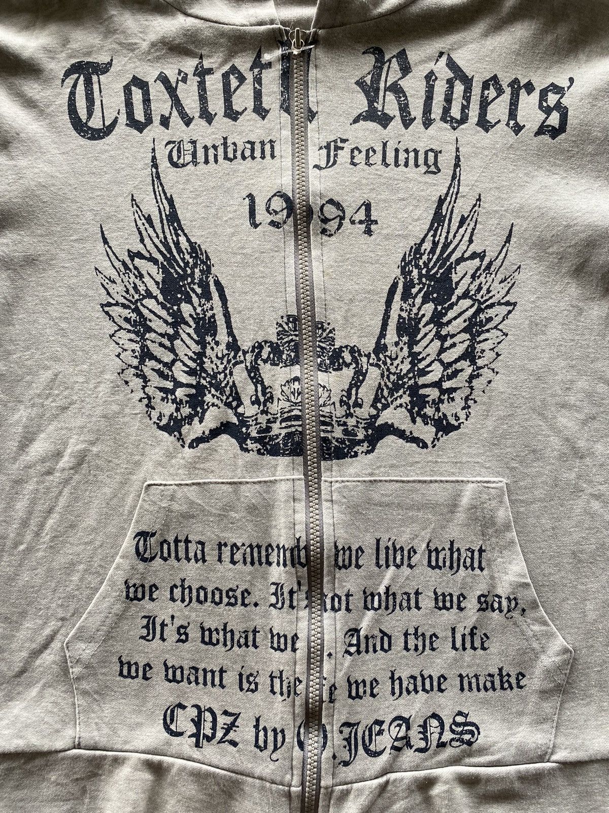 If Six Was Nine 2000s WOW - Death Poem Zip Hoodie Size US M / EU 48-50 / 2 - 7 Thumbnail