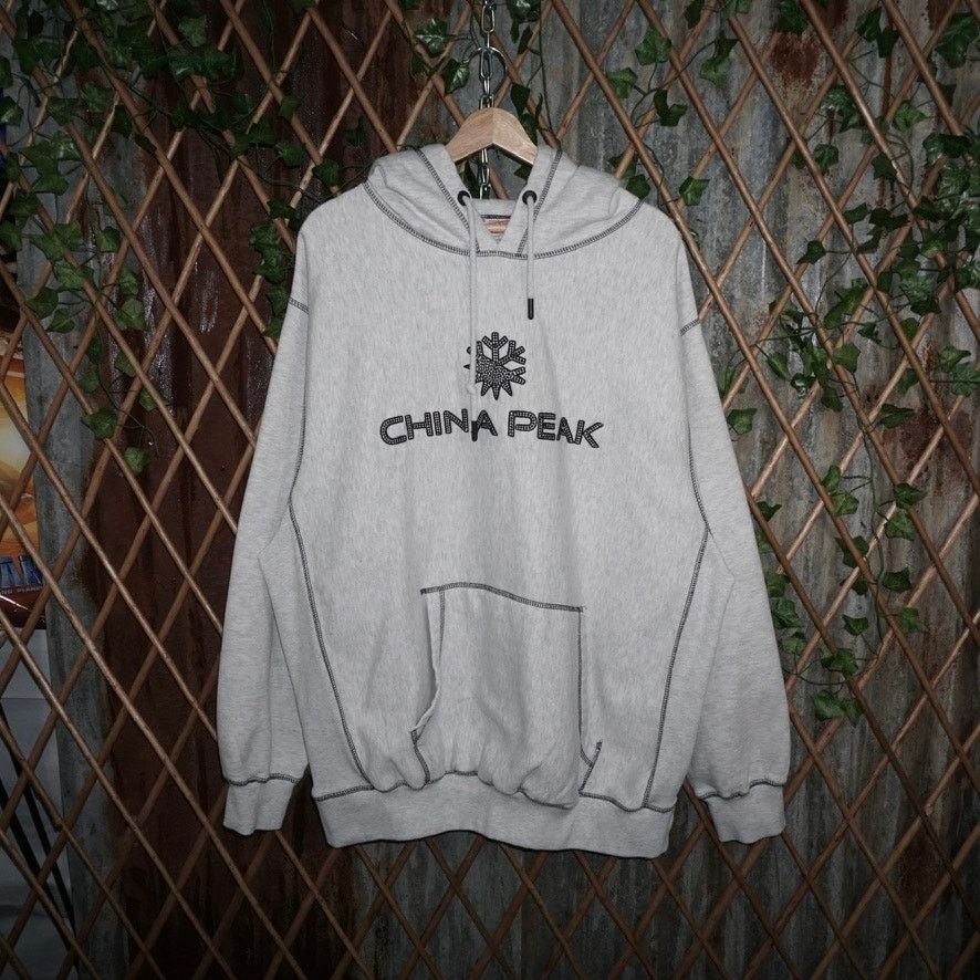 Vintage XL-Vintage Y2K Chinapeak snow embroider reverse weave hoodie Size US XL / EU 56 / 4 - 1 Thumbnail