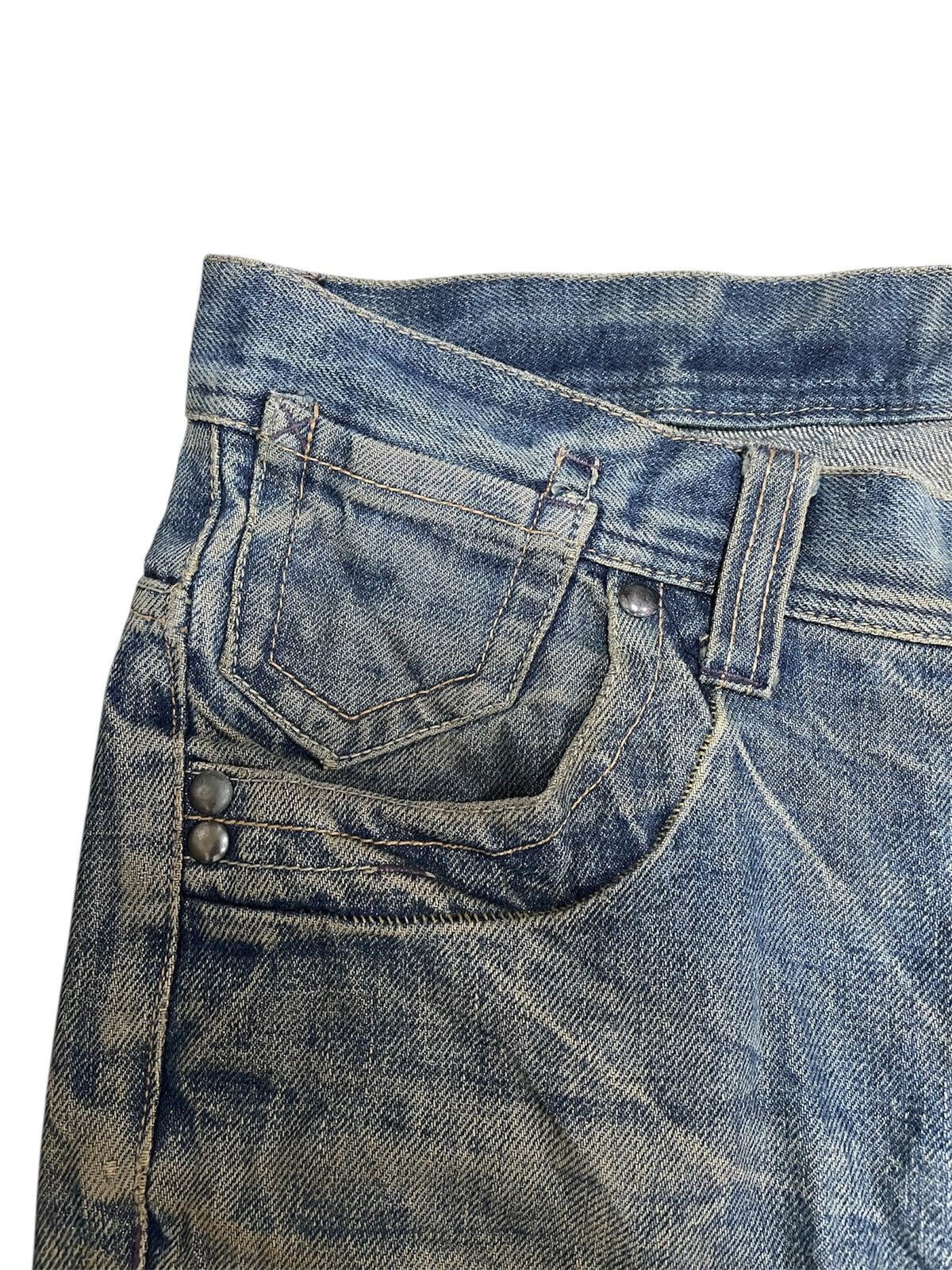 Japanese Brand × Vintage Vintage Japanese Brand Mudwash Distressed Ripped Denim Size US 34 / EU 50 - 3 Thumbnail