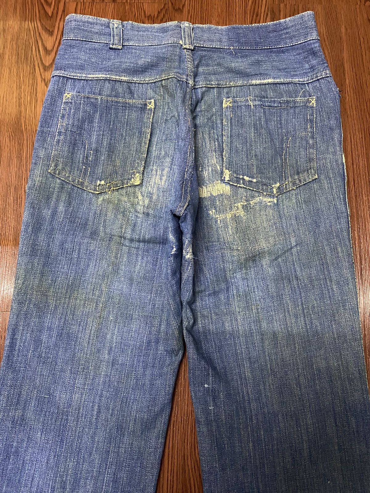 Japanese Brand Vintage Japanese Brand Dirty Thrashed Double Knee Jeans Size US 29 - 8 Thumbnail