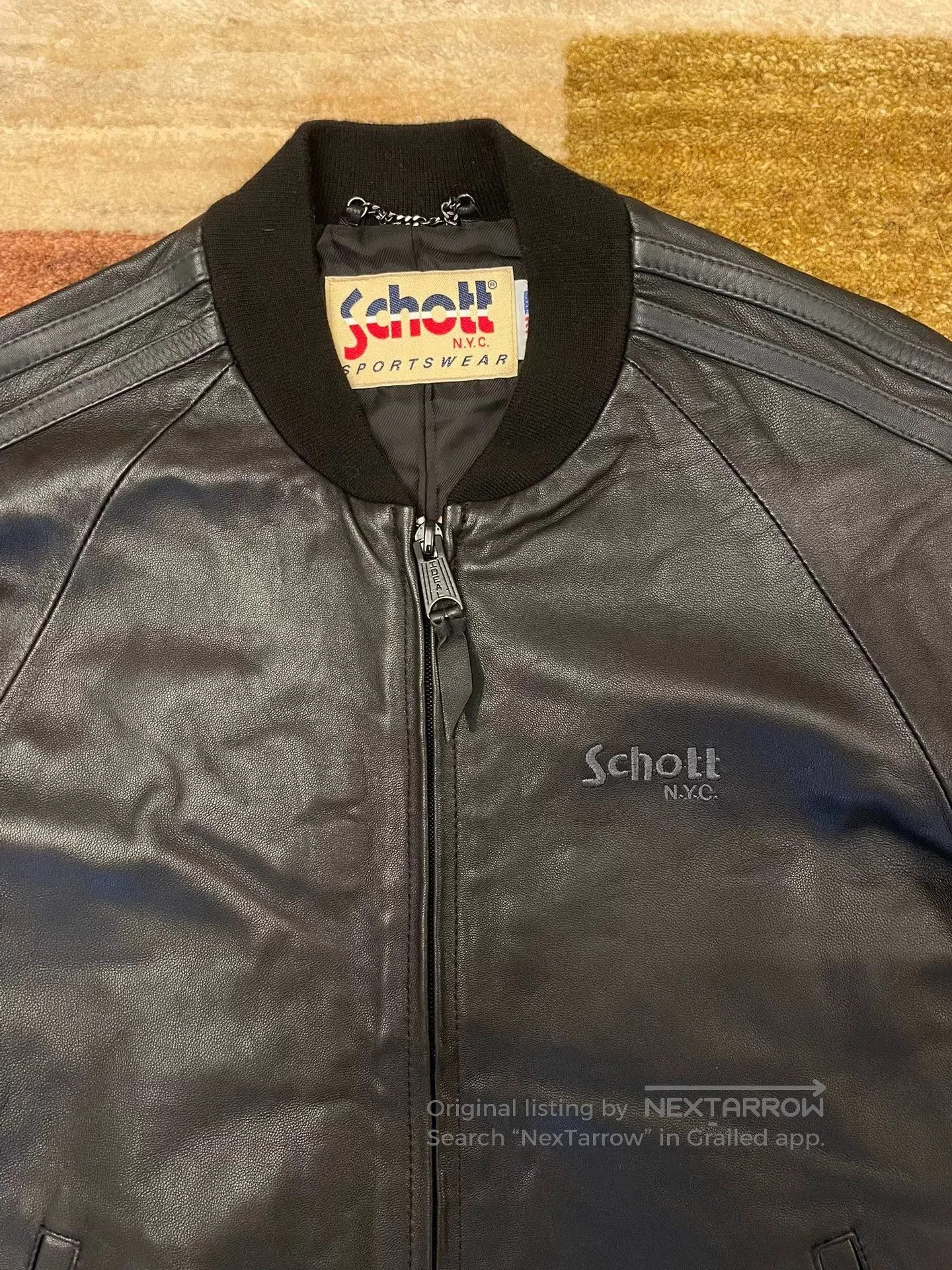 Schott Schott NYC Lambskin Baseball Jacket. Size US L / EU 52-54 / 3 - 2 Thumbnail