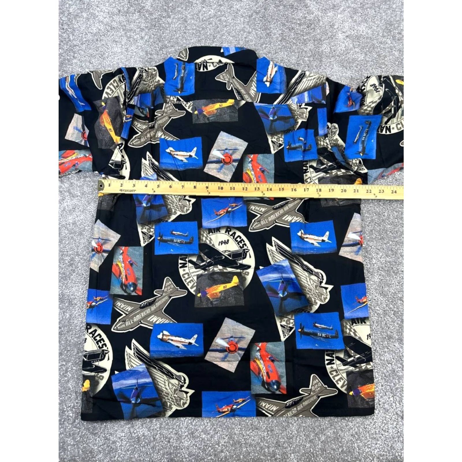 Reyn Spooner Reyn Spooner Shirt Mens Medium Black Blue Beige Airplane Cotton New Size US M / EU 48-50 / 2 - 5 Thumbnail