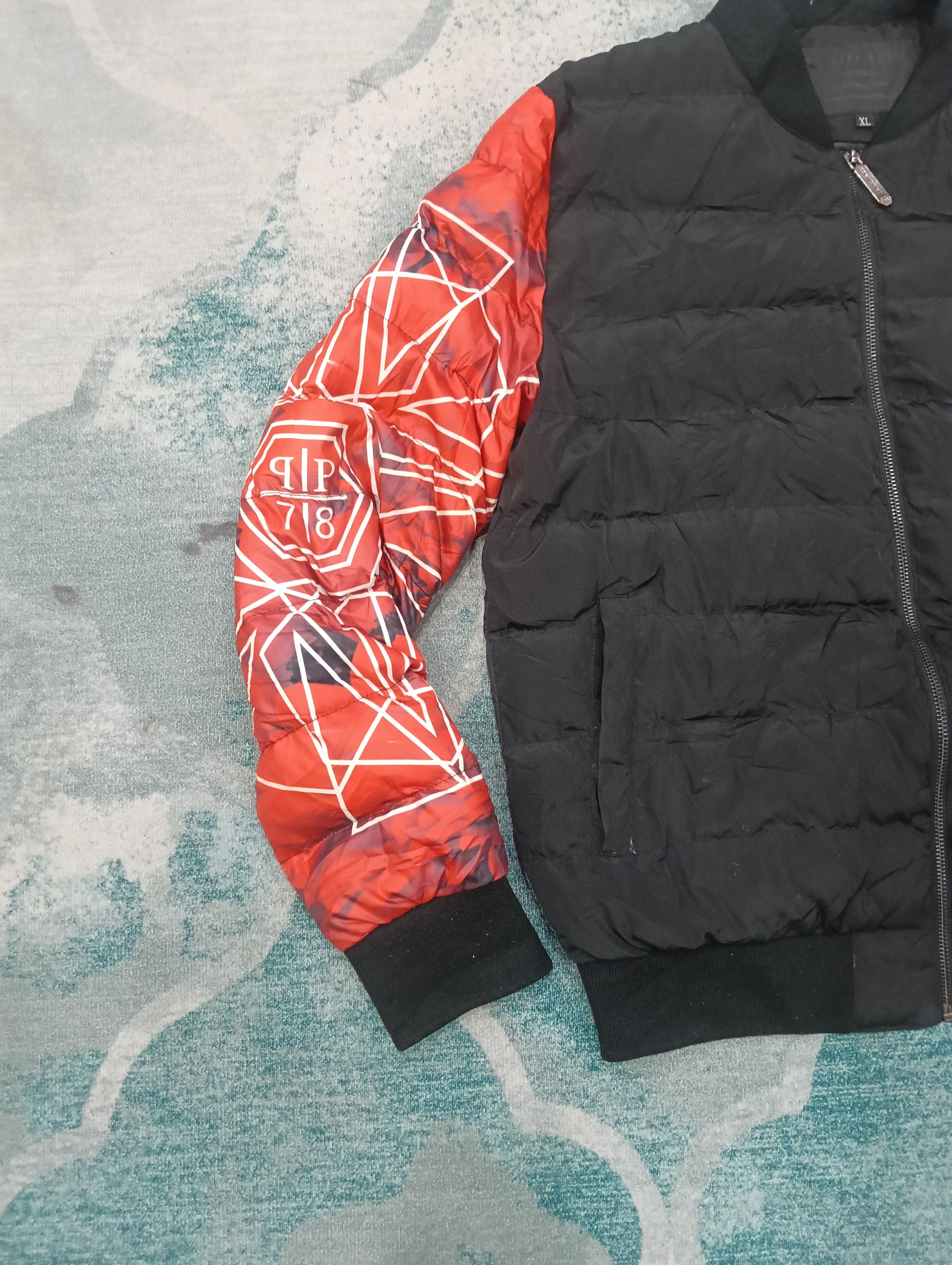 Designer × Japanese Brand Huishang Inspired Philipp Plein Skull Puffer Jacket Size US XL / EU 56 / 4 - 5 Thumbnail