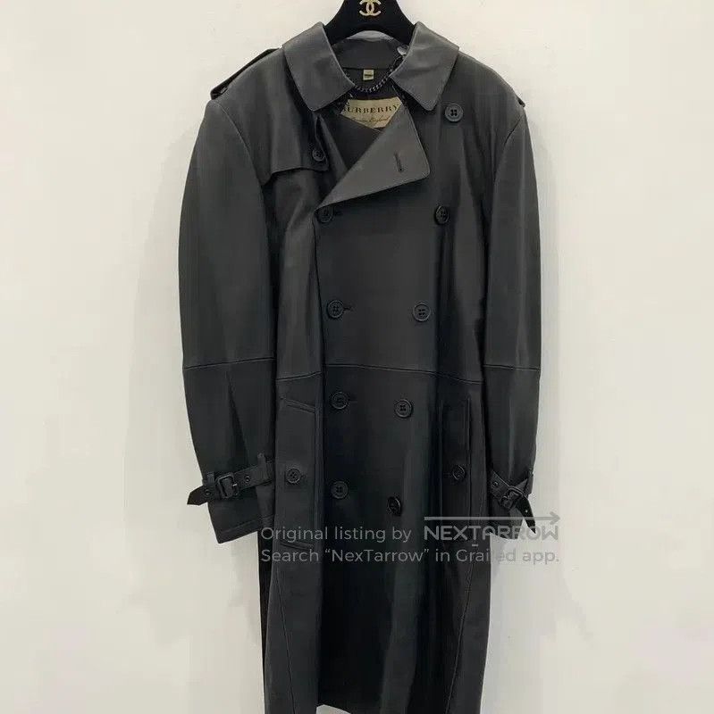 Burberry Black Lambskin Men's Coat.