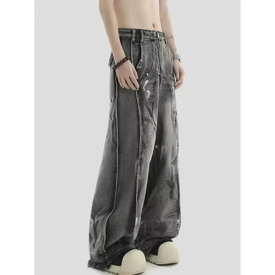 Japanese Brand American high street patchwork jeans for men Size US 32 / EU 48 - 6 Thumbnail