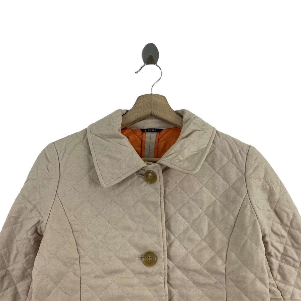 Japanese Brand SHIPS Japanese Brand Button Up Quilted Beige Parka Long Size S / US 4 / IT 40 - 2 Thumbnail