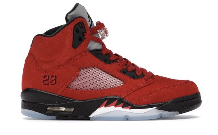 image of Jordan Brand 5 Raging Bull Shoes in Red, Men's (Size 10.5)