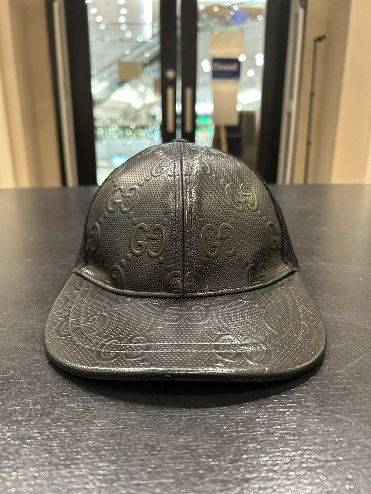 Gucci Gucci Leather Monogram Trucker Hat Size ONE SIZE - 1 Thumbnail