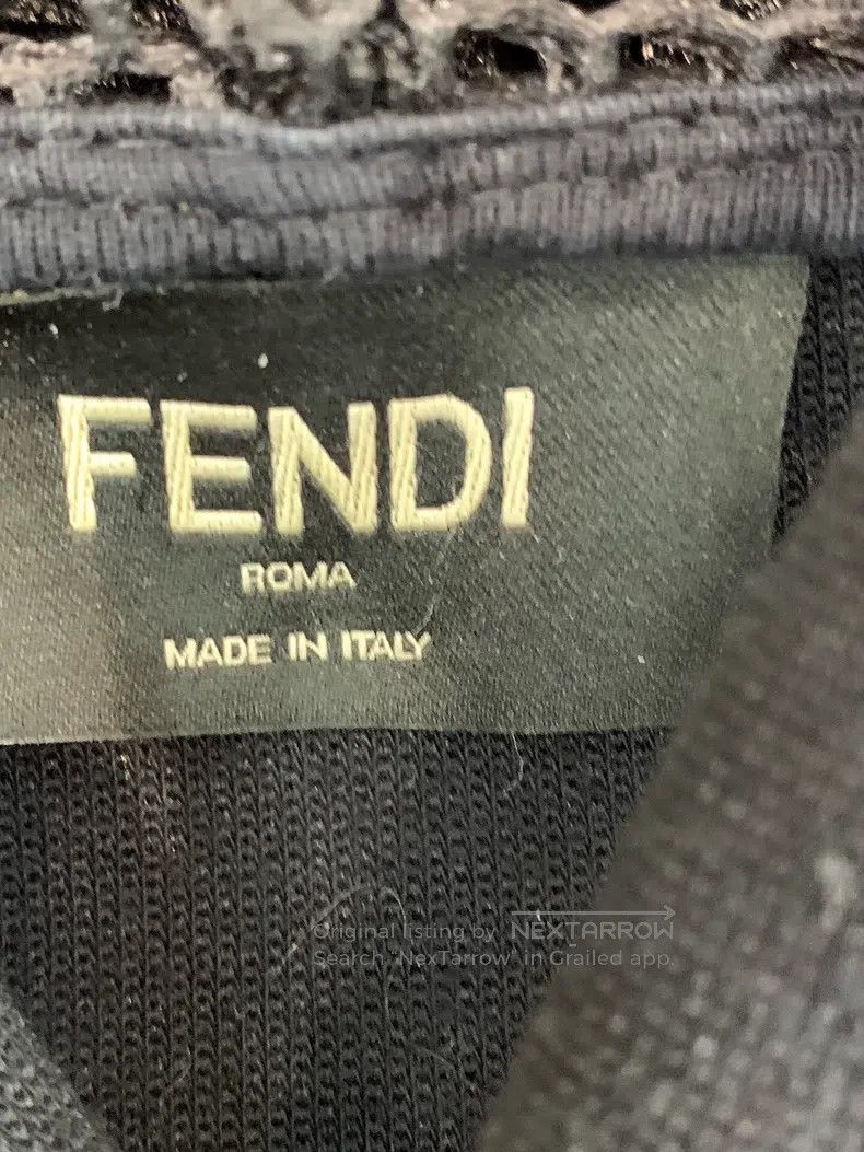 Fendi Fendi Logo Letter Hollow-out Splicing Design Black Hoodie Size US L / EU 52-54 / 3 - 3 Thumbnail