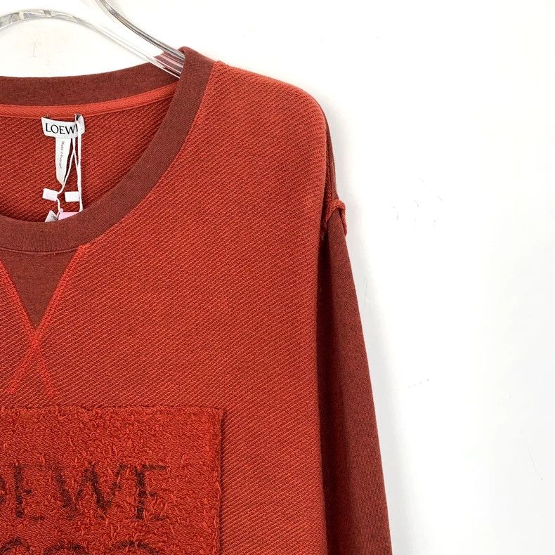 Loewe Loewe Red logo embroidered cotton round neck long sleeve k Size M / US 6-8 / IT 42-44 - 3 Thumbnail