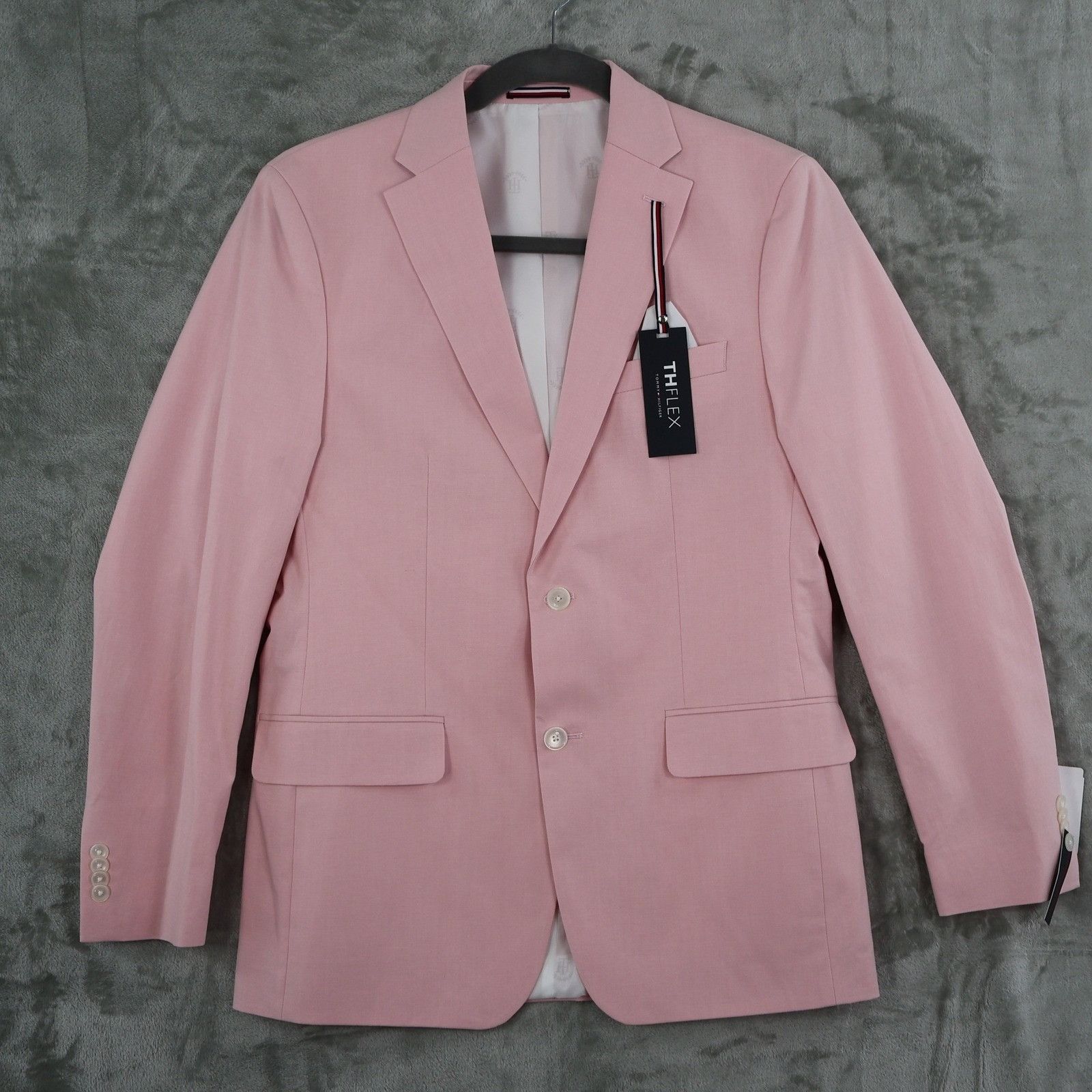 Tommy Hilfiger Tommy Hilfiger Modern Fit Flex Blazer Men 40L Pink Classic Size 40L - 2 Thumbnail