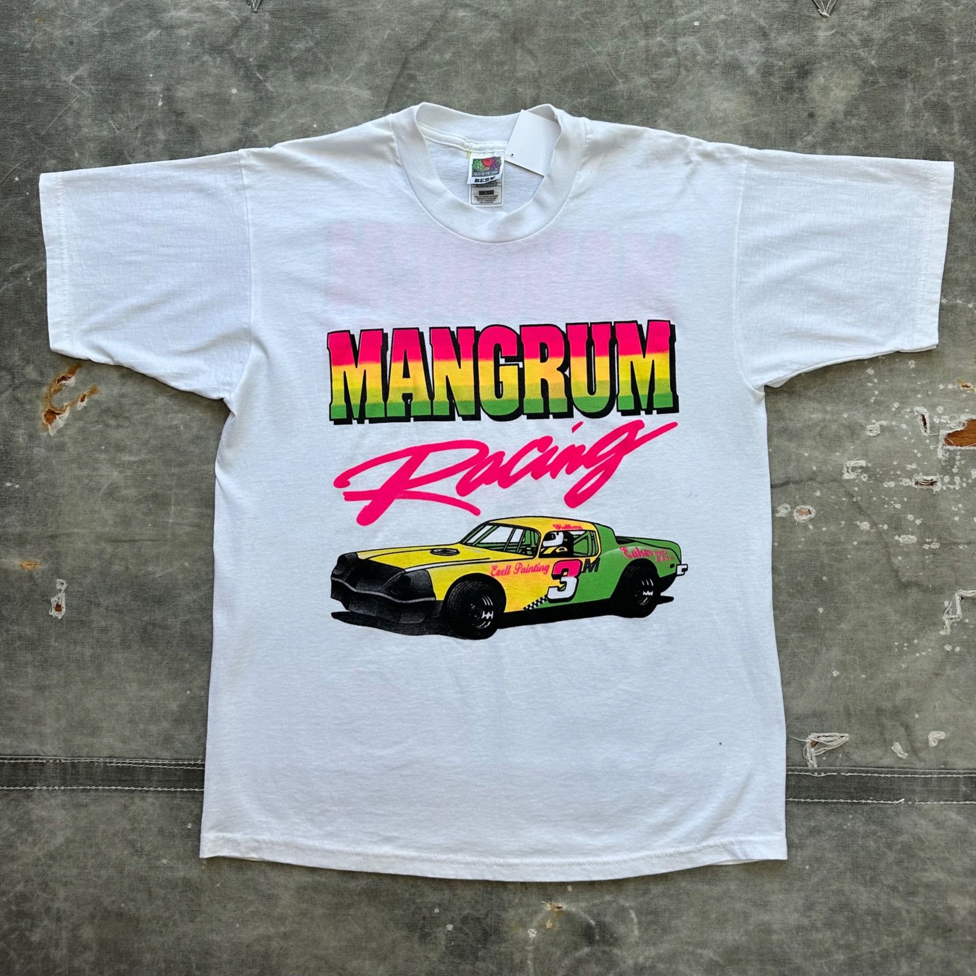Vintage Vintage 90s Mangrum Racing NASCAR Dirt Racing Shirt Size US L / EU 52-54 / 3 - 1 Thumbnail