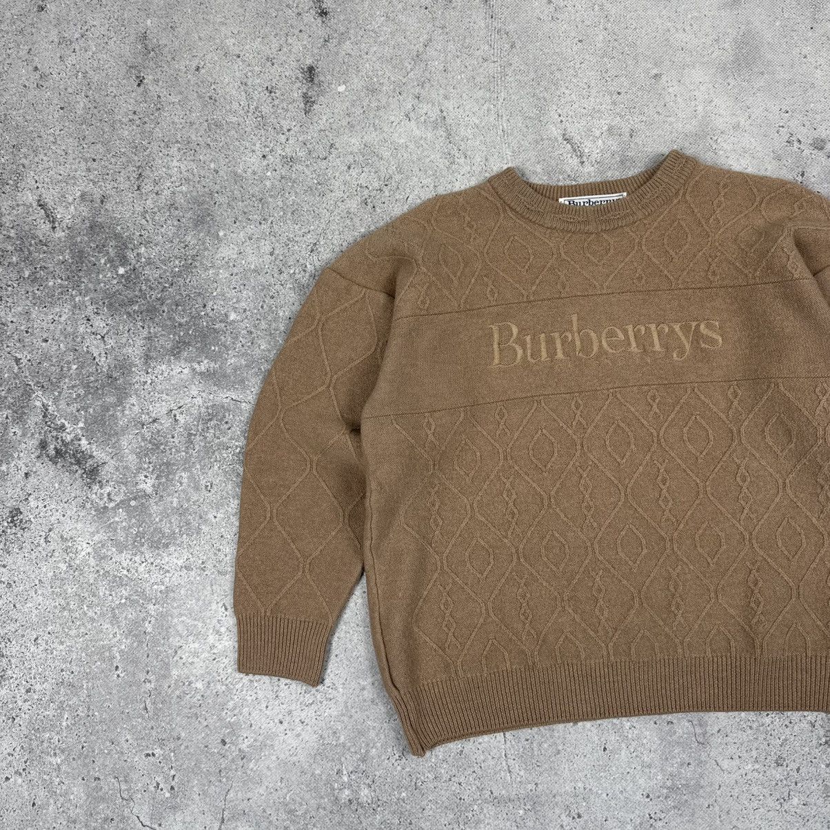 Burberry × Vintage Vintage Burberrys Burberry Cable Knit Merino Wool Sweater Size S / US 4 / IT 40 - 3 Thumbnail