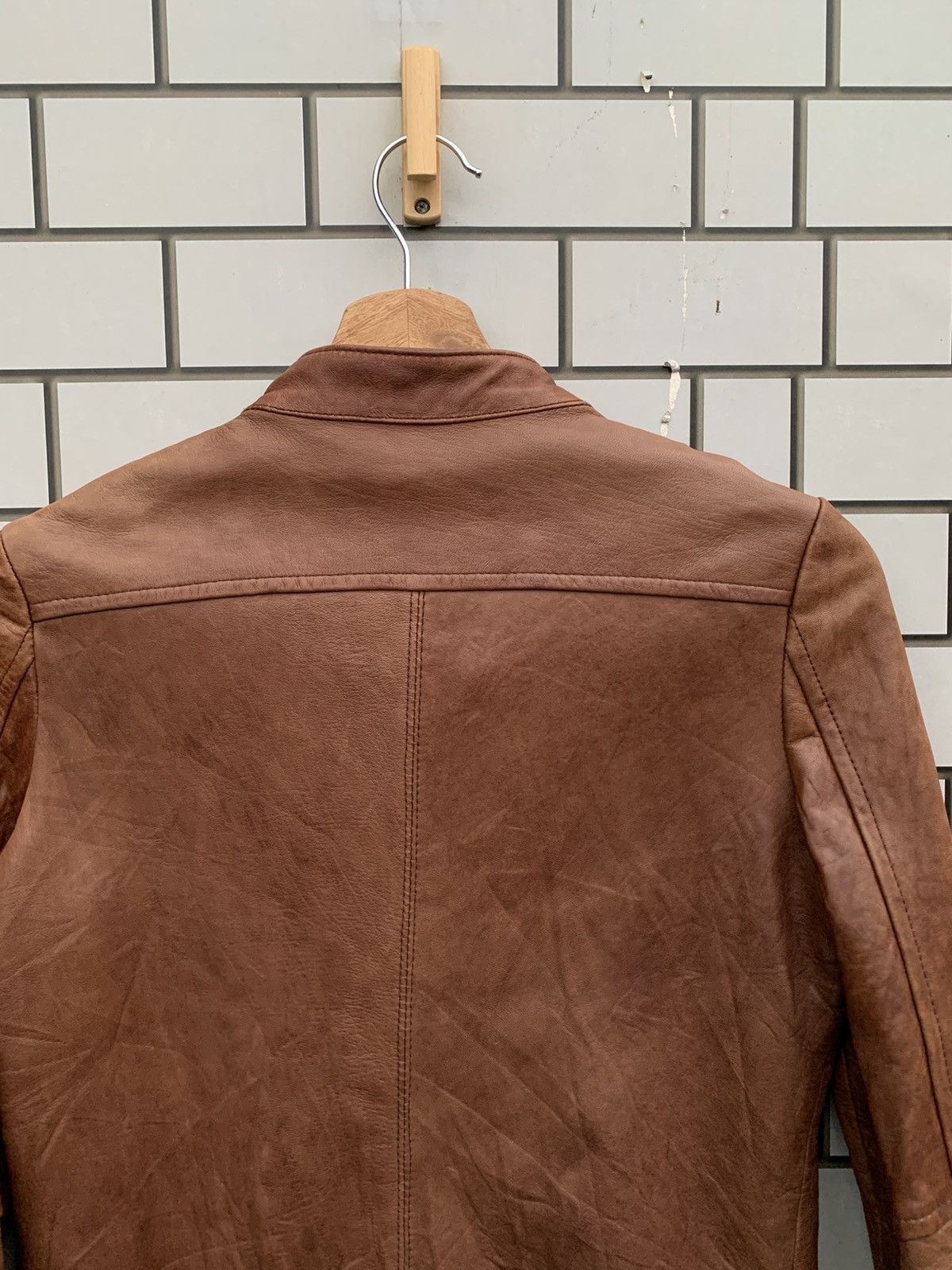Japanese Brand Vintage Japanese Brand Perle Peche Leather Jacket Size S / US 4 / IT 40 - 14 Thumbnail
