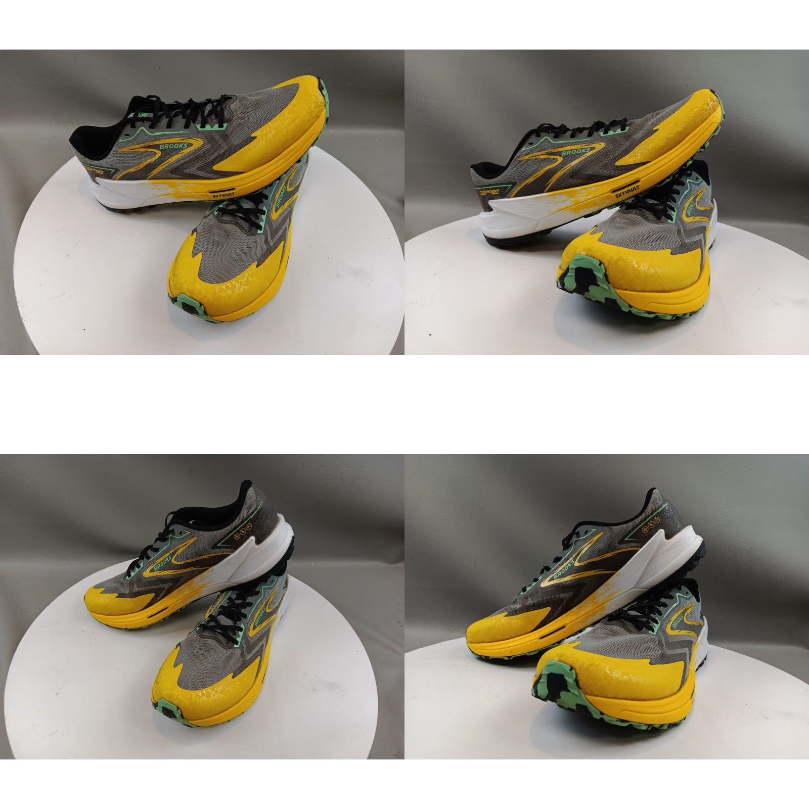 Brooks Brooks Catamount Sneaker Men 15 Lemon Chrome Sedona Sage Yellow Breathable Cushioned D Rubber Cleat Shoe Size US 14 / EU 47 - 9 Thumbnail