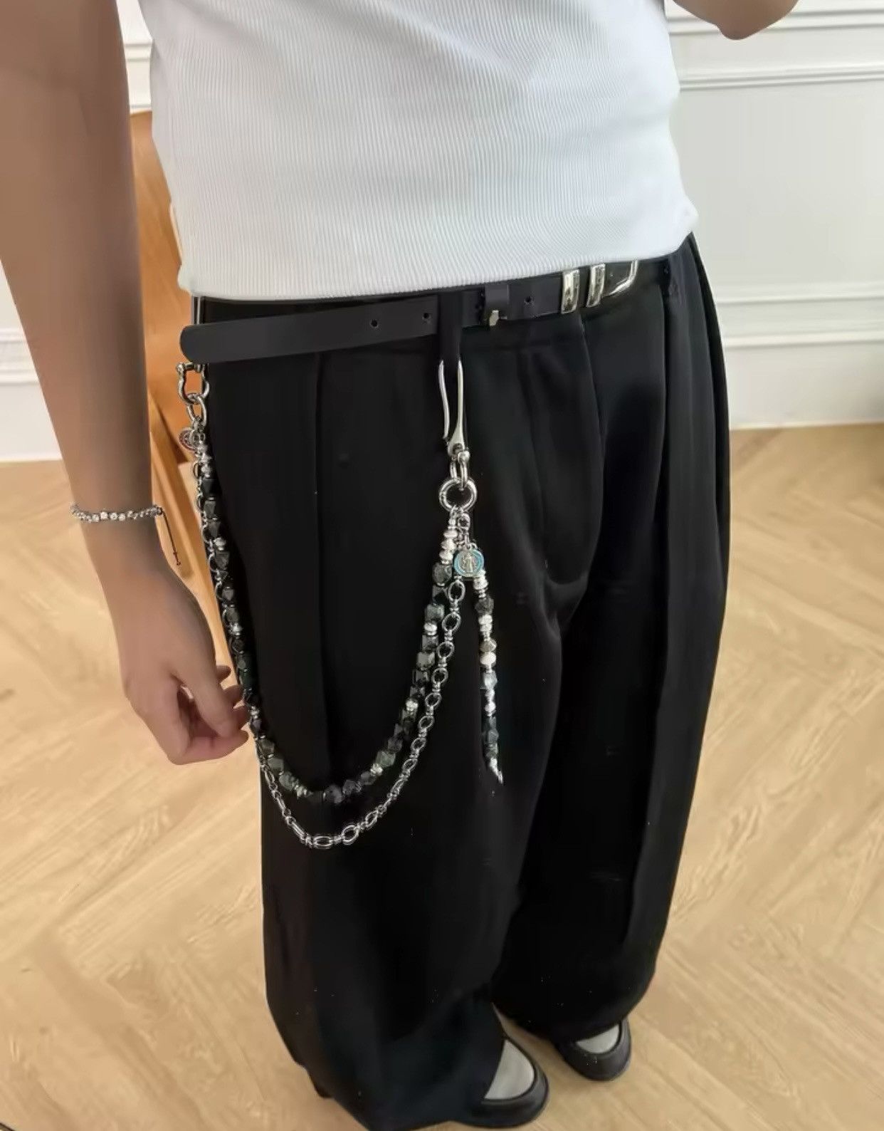 Jewelry Three In One Combination Pants Chain Peacock Green Metal Size ONE SIZE - 3 Thumbnail