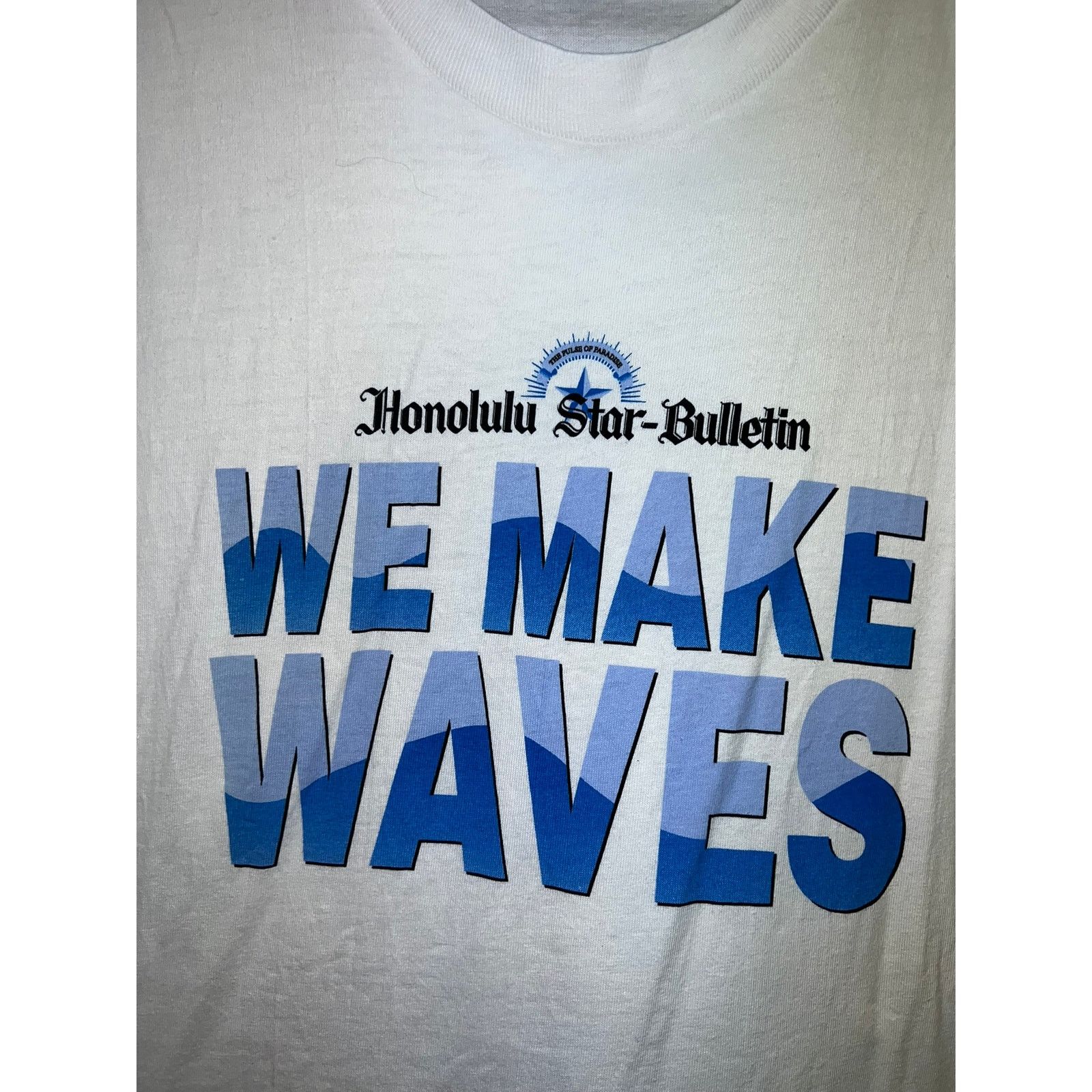 Hanes Vintage Honolulu Shirt Star Bulletin Newspaper News 90s XL Size US XL / EU 56 / 4 - 2 Thumbnail
