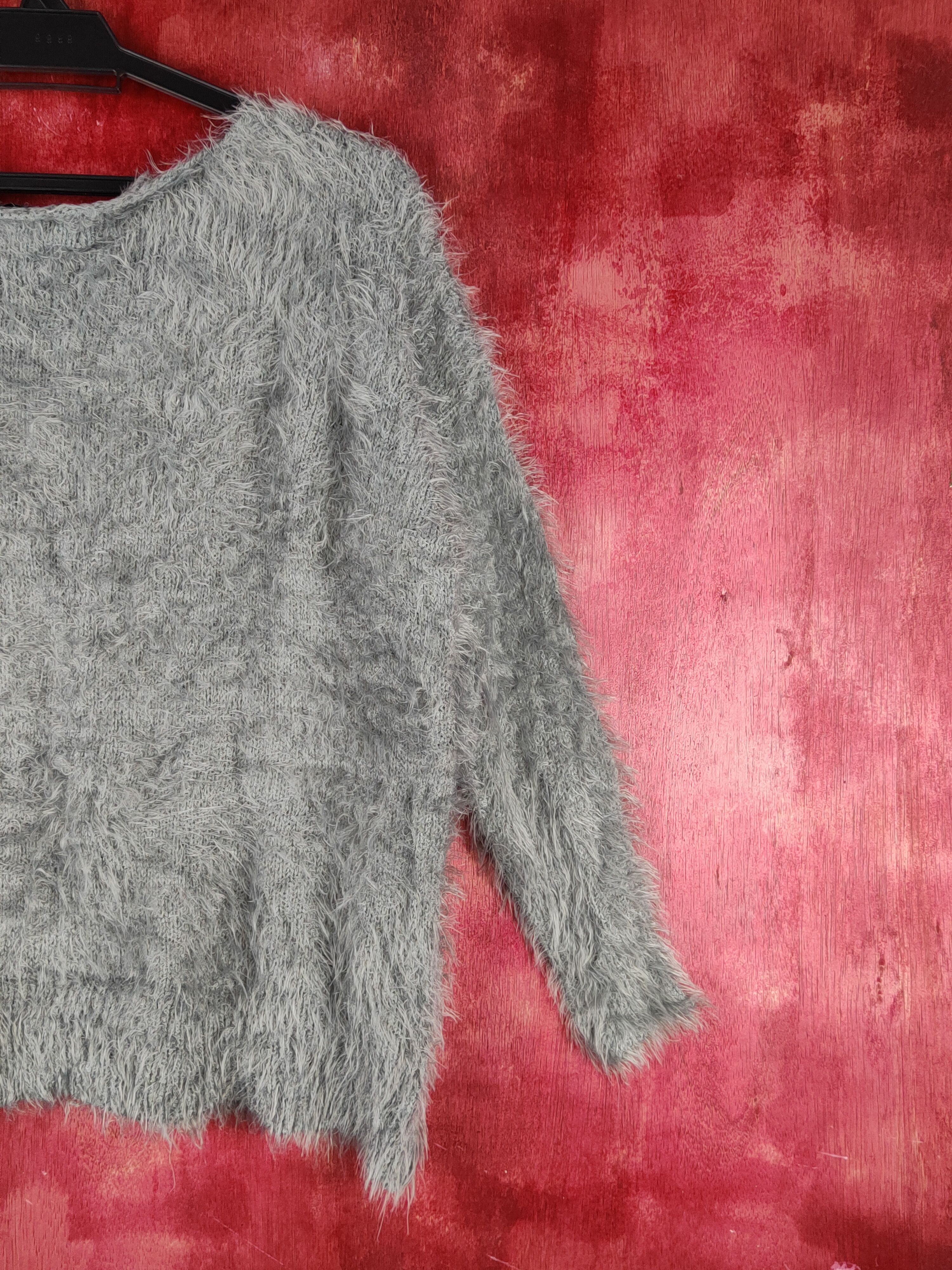 Japanese Brand CRVX star Dark Gray Shag Shaggy Fur Mohair Knitwear #S1935 Size S / US 4 / IT 40 - 9 Thumbnail