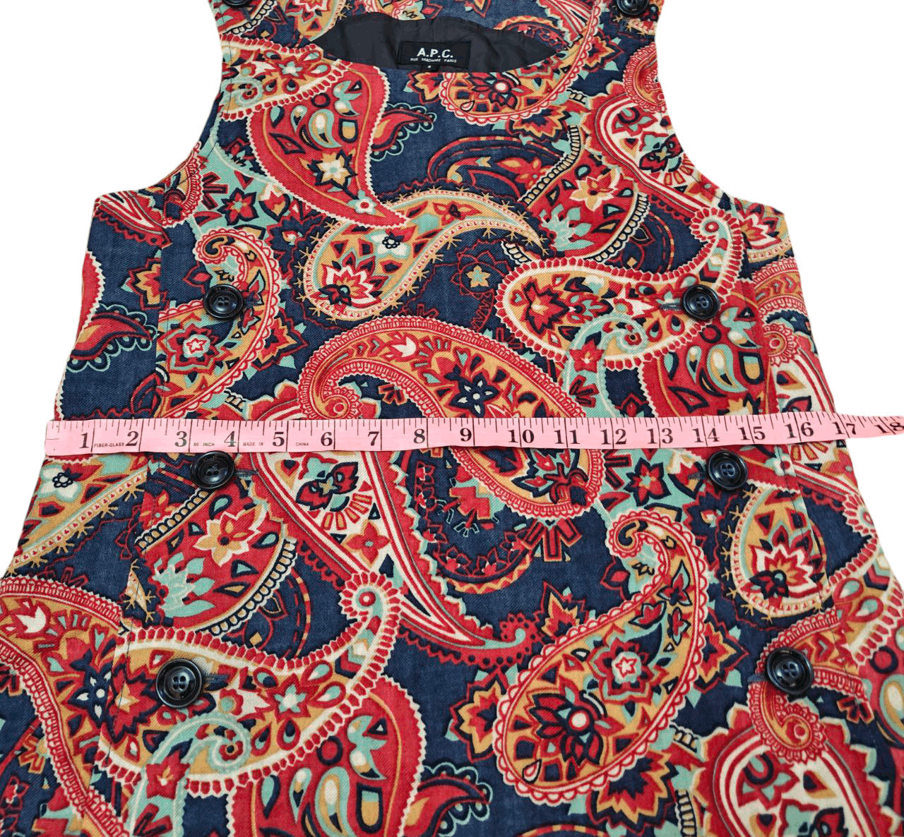 A.P.C. A.P.C Paisley Wool Midi Dress, Made in Poland Size S / US 4 / IT 40 - 11 Thumbnail