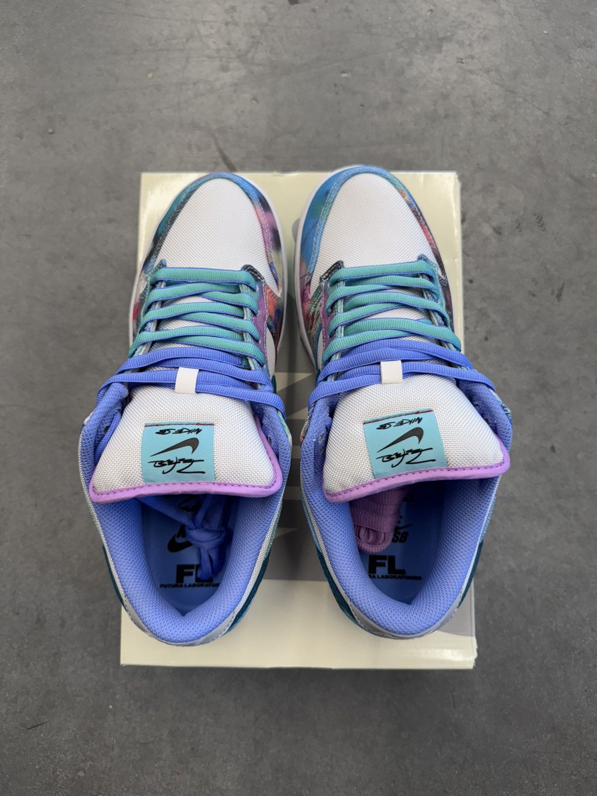 Futura × Nike 2024 Nike SB Dunk Low Futura Laboratories Bleaced Aqua Size US 10 / EU 43 - 6 Thumbnail
