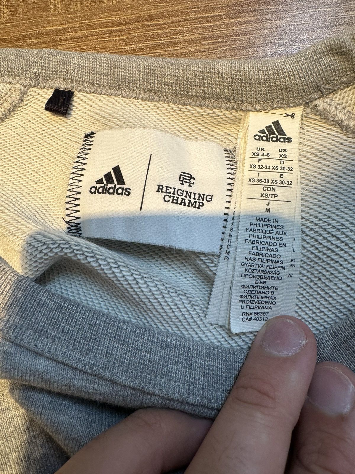 Adidas Reigning Champ Tiger Fleece Crewneck Sweatshirt Men Size XS Size US XS / EU 42 / 0 - 5 Thumbnail