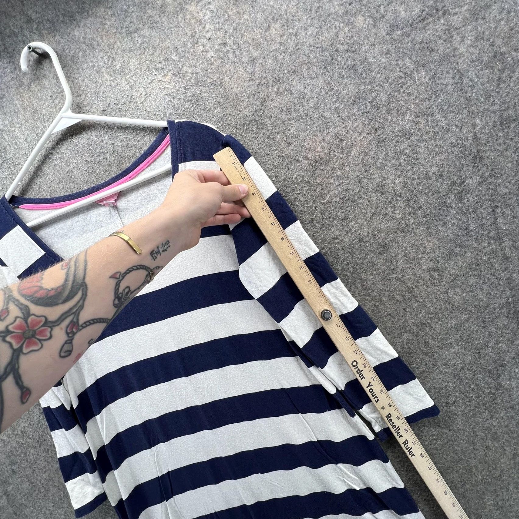 Lilly Pulitzer Lilly Pulitzer Shirt Dress Womens M Blue Striped Scoop 3/4 Sleeve Casual Vintage No (adapted: but must use only original words) Size M / US 6-8 / IT 42-44 - 3 Thumbnail
