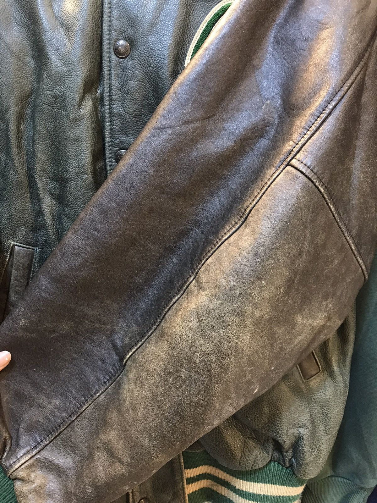 Ford × Vintage Vintage Ford Racing Leather Bomber Jacket Size US XL / EU 56 / 4 - 10 Thumbnail